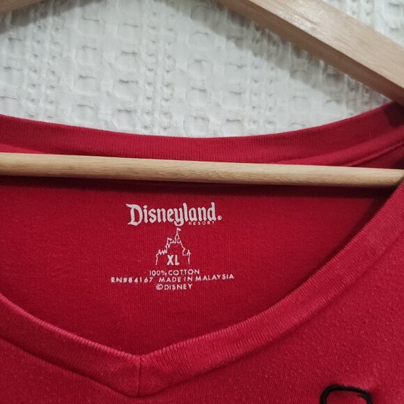 Vintage Disneyland Resort Red Boxy Crop Long Sleeve Top Size XL - Picture 6 of 10